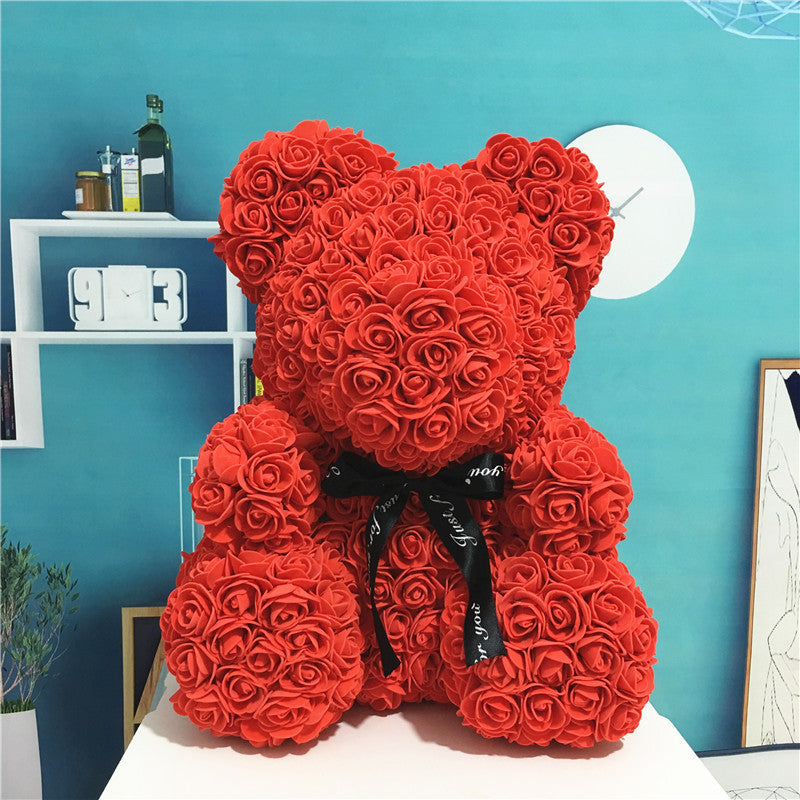 Rose Teddy Bear – Eternal Flower Bear Gift for Loved Ones