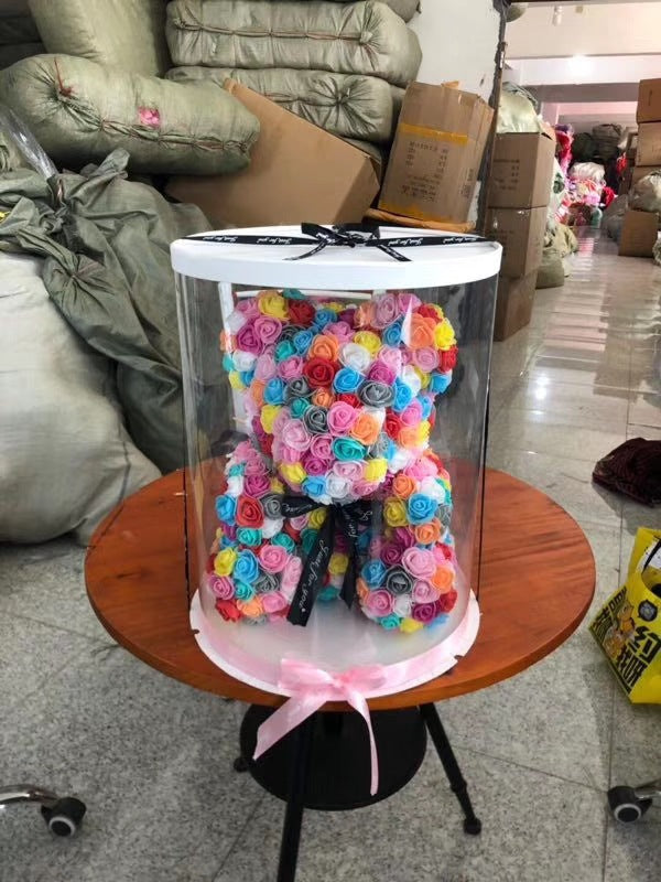25cm/36cm Artificial Flowers Rose Bear Valentine's Day Romantic Decorations