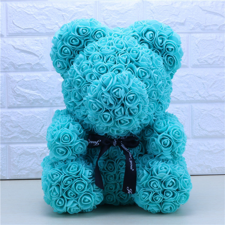 25cm/36cm Artificial Flowers Rose Bear Valentine's Day Romantic Decorations