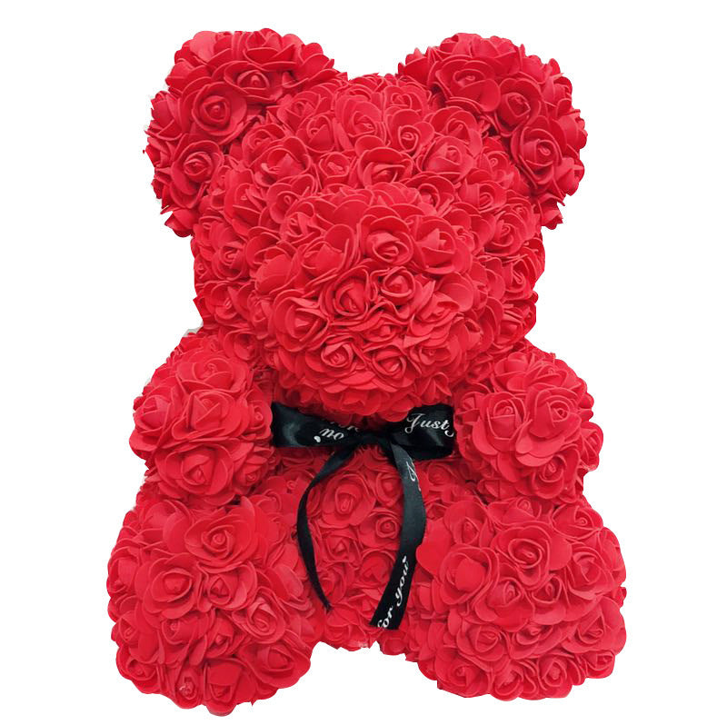 25cm/36cm Artificial Flowers Rose Bear Valentine's Day Romantic Decorations