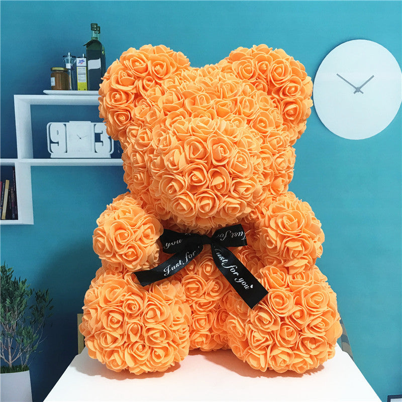 Rose Teddy Bear – Eternal Flower Bear Gift for Loved Ones
