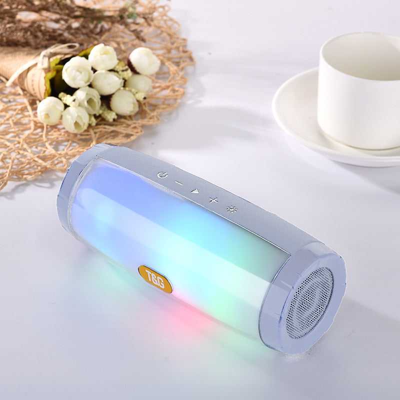Bluetooth Speaker LED Lantern PU Leather Craft Card Audio Speaker
