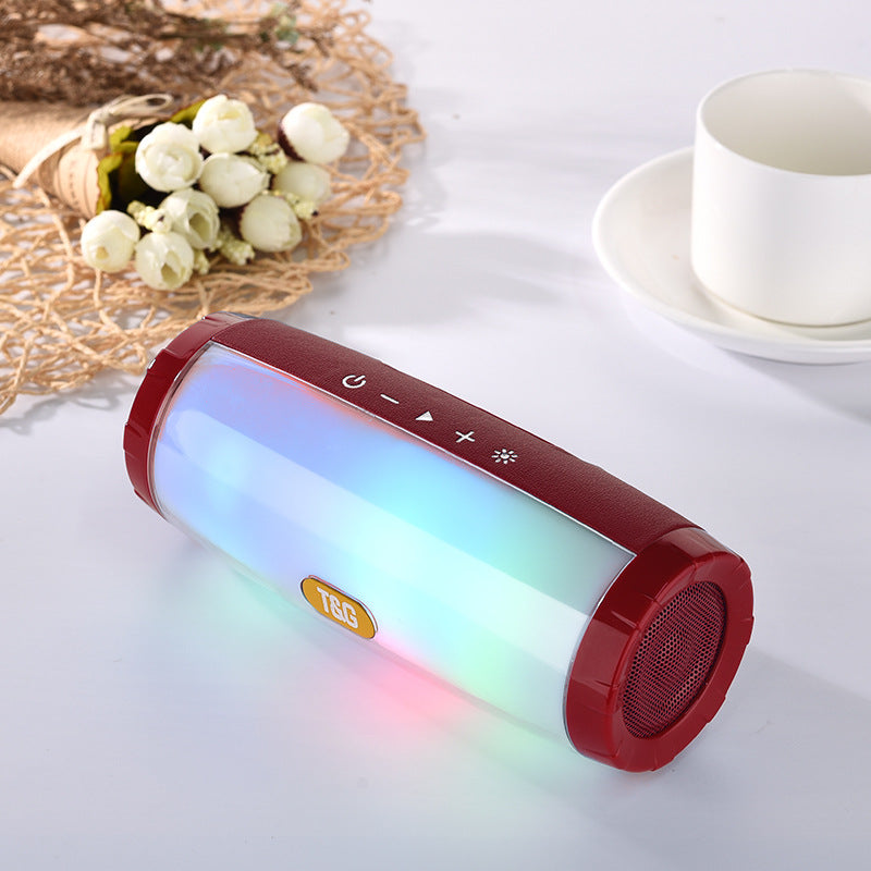Bluetooth Speaker LED Lantern PU Leather Craft Card Audio Speaker