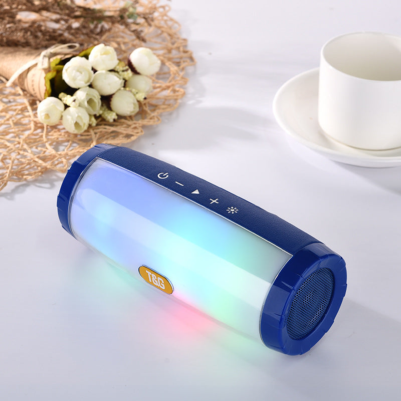 Bluetooth Speaker LED Lantern PU Leather Craft Card Audio Speaker