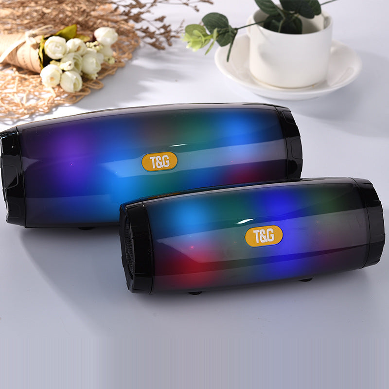 Bluetooth Speaker LED Lantern PU Leather Craft Card Audio Speaker