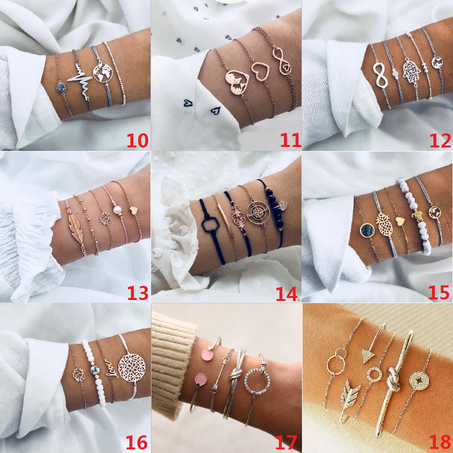 30 Styles Women Girls Mix Bracelets Sets Jewelry Gift