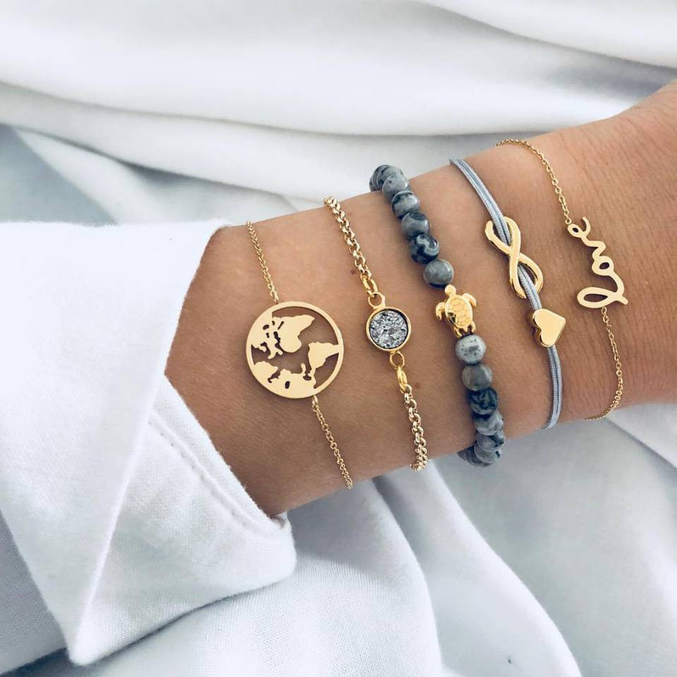 30 Styles Women Girls Mix Bracelets Sets Jewelry Gift