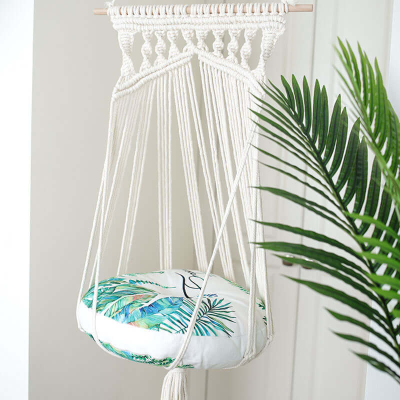 Cotton Woven Cat Swing Bed – Stylish & Comfortable Hanging Pet Bed....