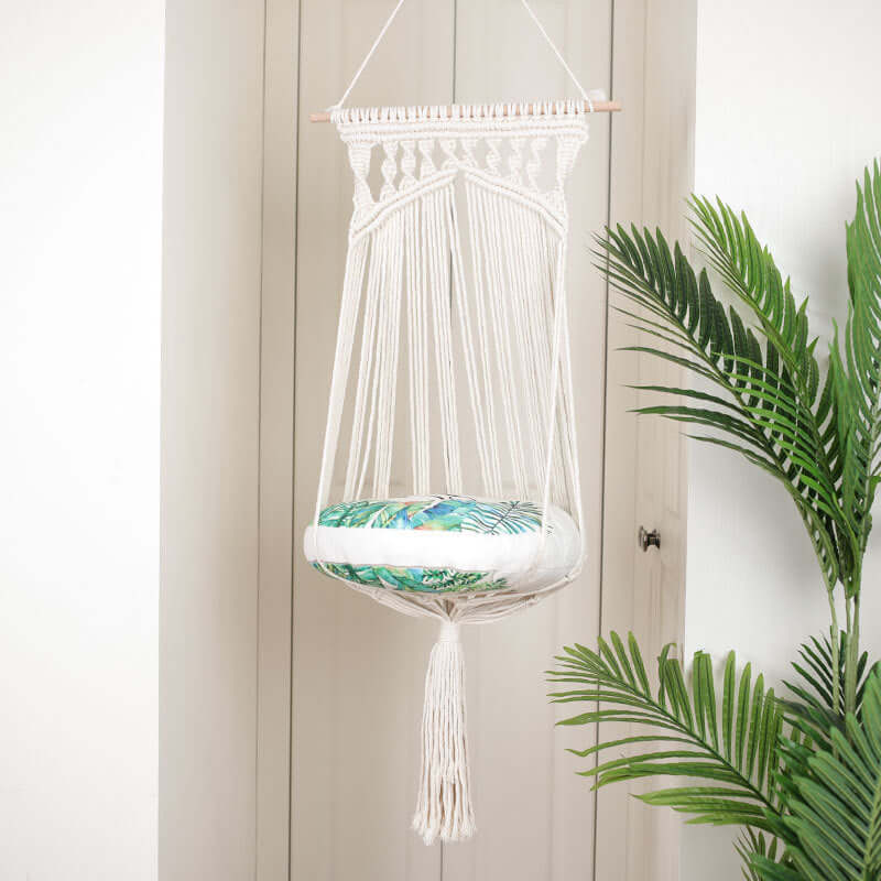 Cotton Woven Cat Swing Bed – Stylish & Comfortable Hanging Pet Bed....