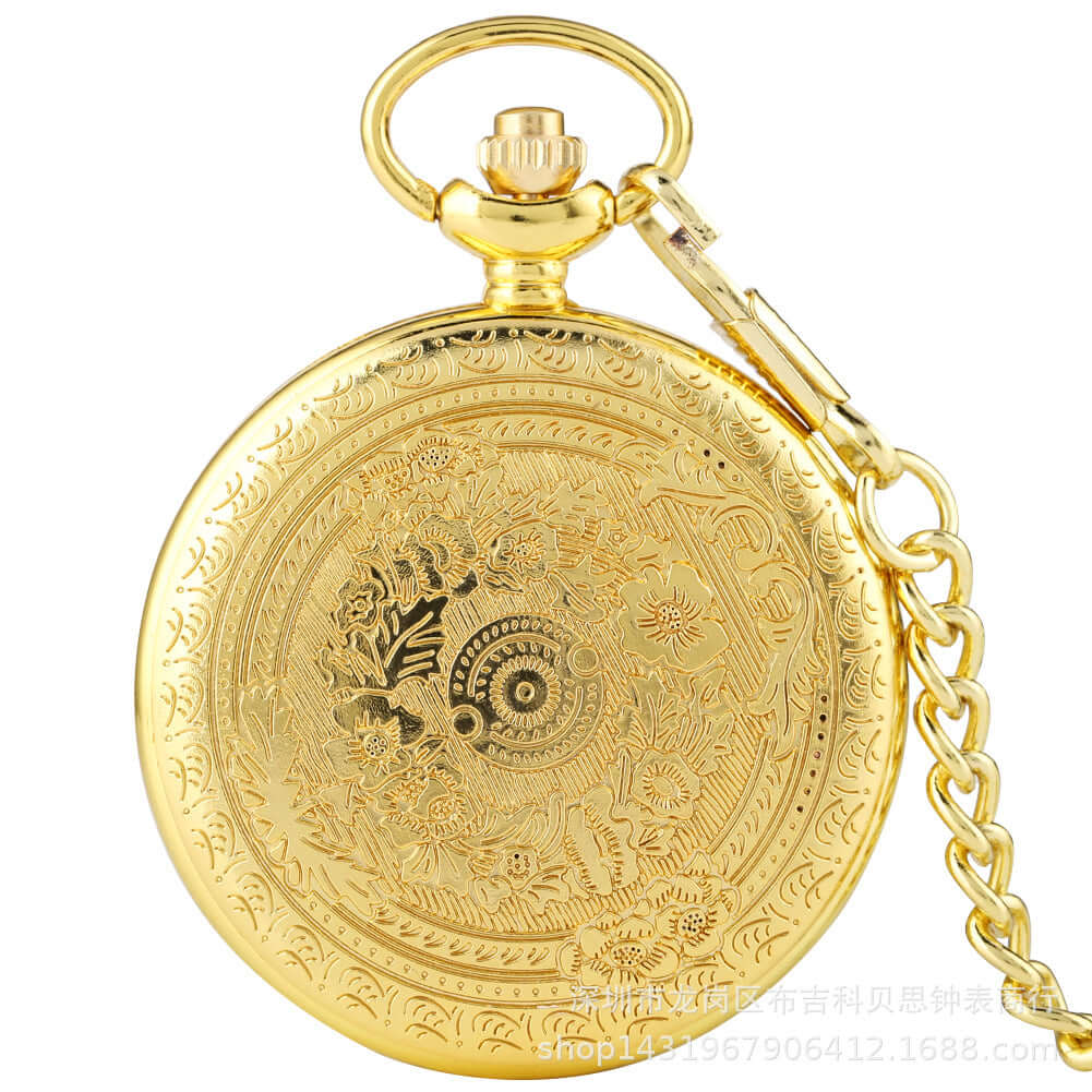 Antique-Style Quartz Pocket Watch with Roman Number – Classic Elegance