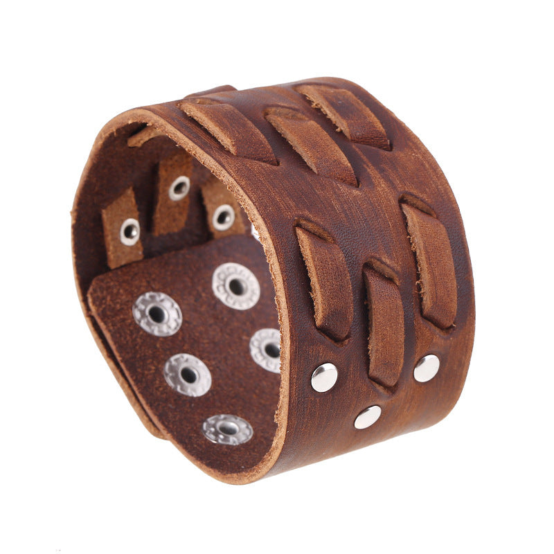 Men's leather bracelet