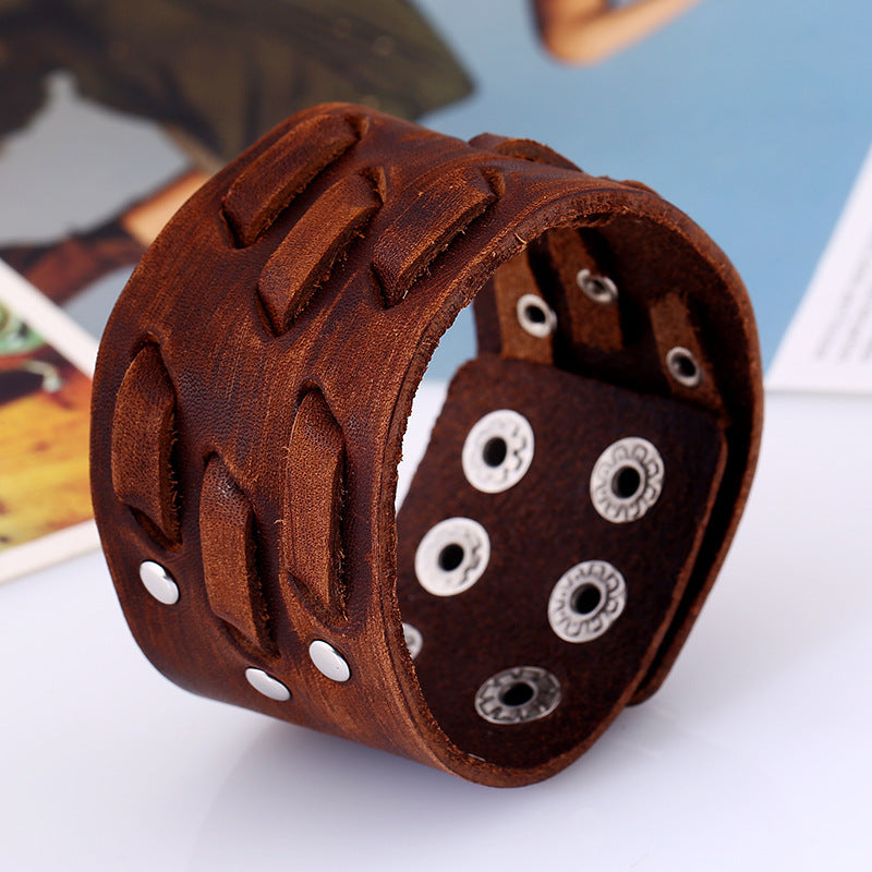 Men's leather bracelet