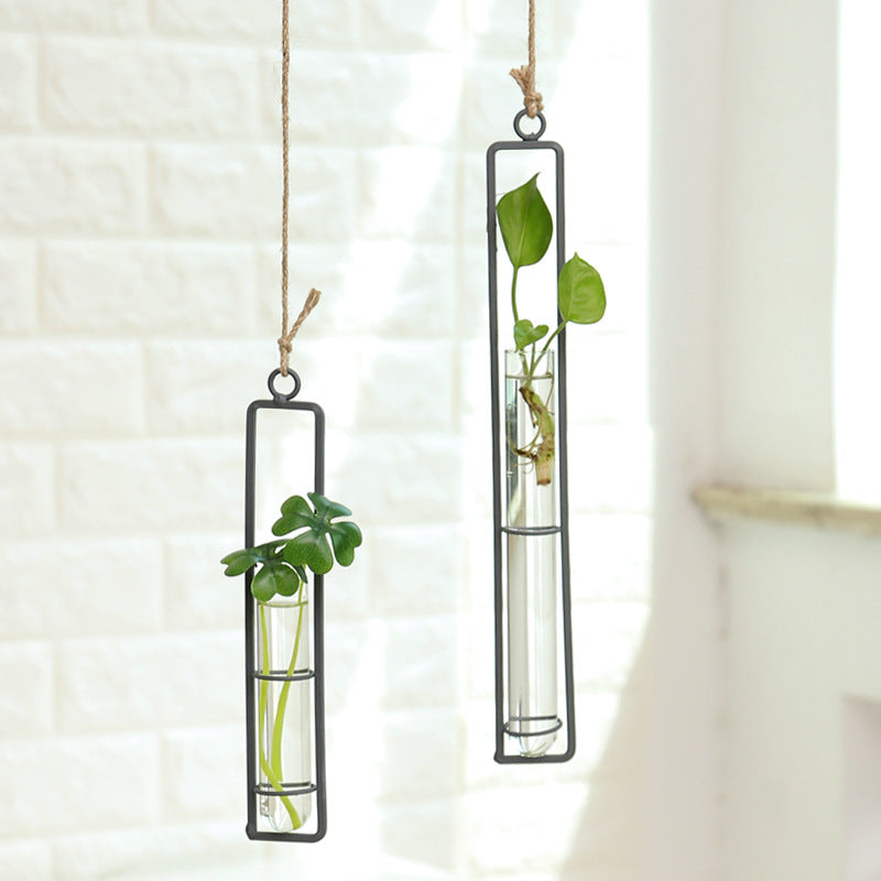 living room wall green plant container hanging wall decoration