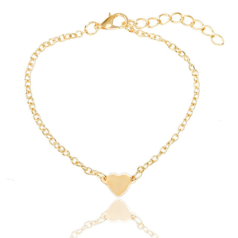 Simple and sexy heart-shaped love heart peach heart bracelet
