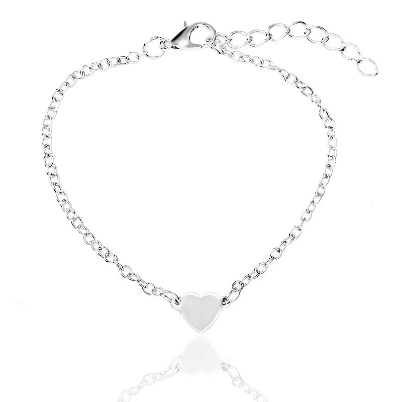Simple and sexy heart-shaped love heart peach heart bracelet