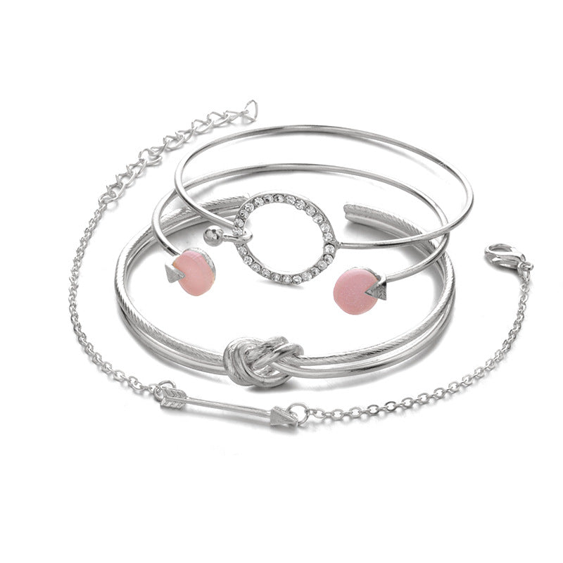 Simple Female Personality Jewelry Four-Piece Suit Bracelet