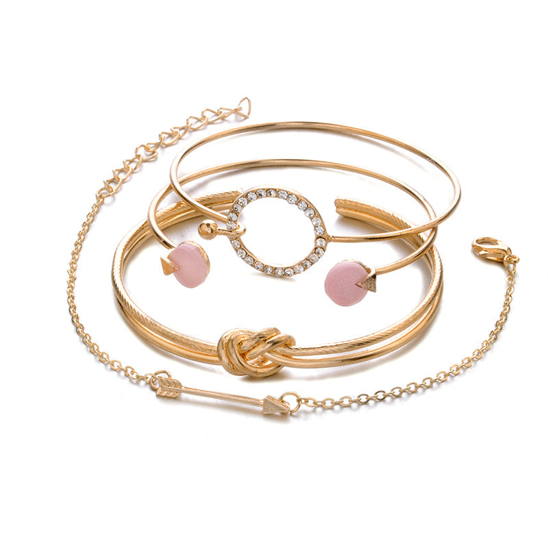 Simple Female Personality Jewelry Four-Piece Suit Bracelet