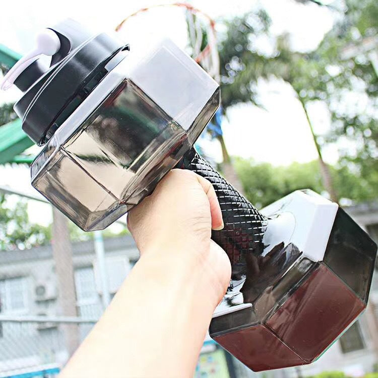 2.6L Dumbbell Kettle Large Capacity Water Bottle Creative Sports Kettle Space Portable Cup