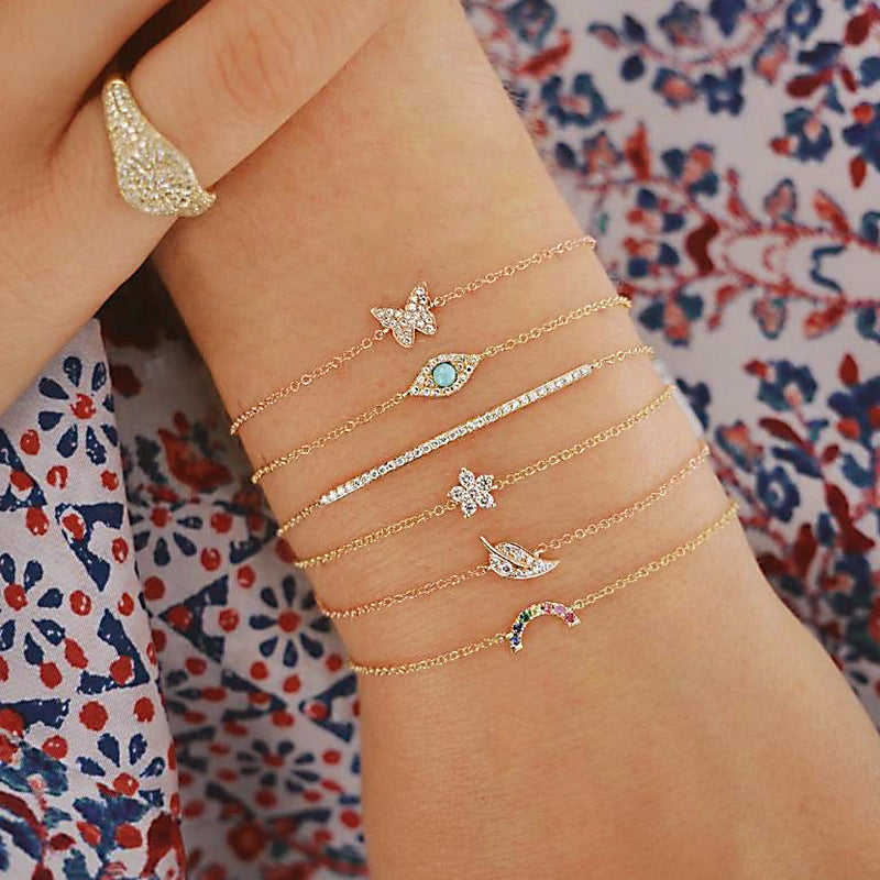 Simple Female Personality Jewelry Six-Piece Suit Bracelet
