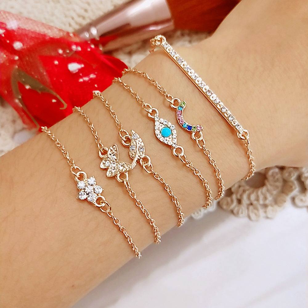 Simple Female Personality Jewelry Six-Piece Suit Bracelet