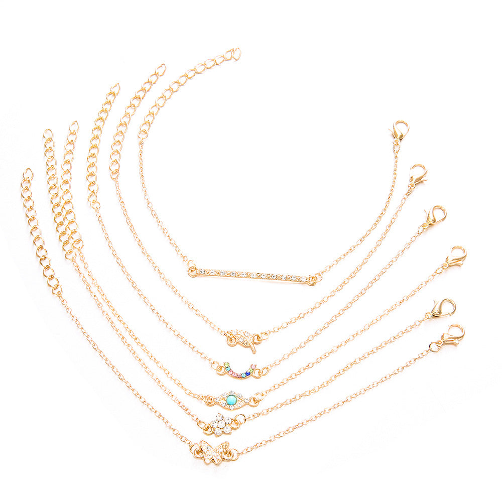 Simple Female Personality Jewelry Six-Piece Suit Bracelet