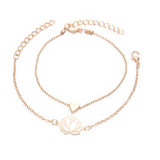 Simple Female Personality Hollow Lotus Bracelets