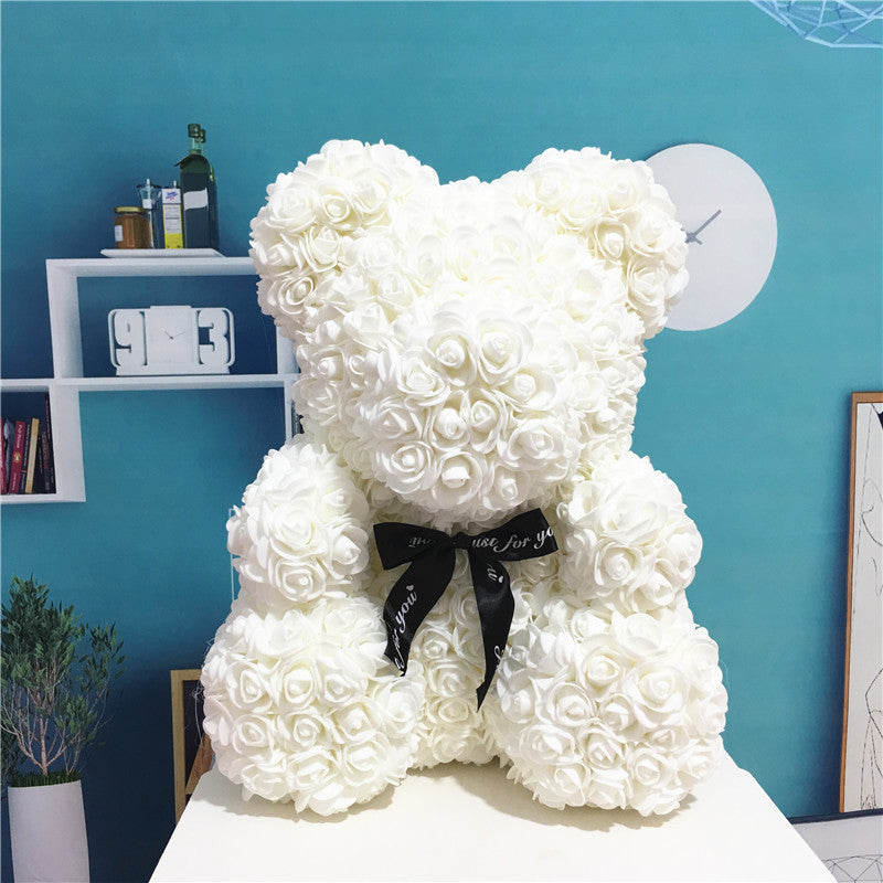 Rose Teddy Bear – Eternal Flower Bear Gift for Loved Ones