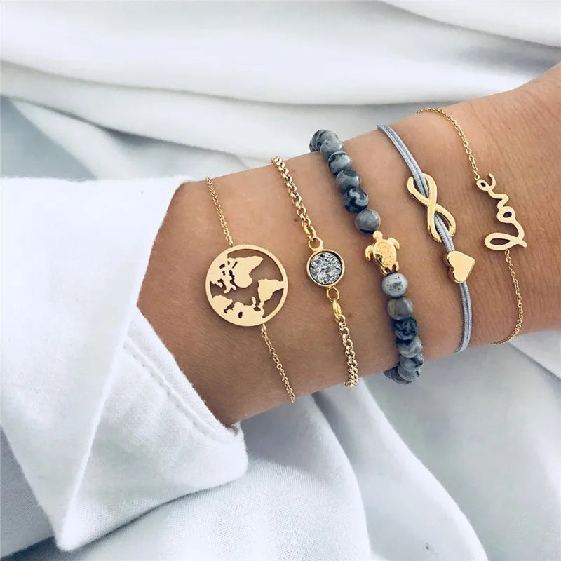 30 Styles Women Girls Mix Bracelets Sets Jewelry Gift