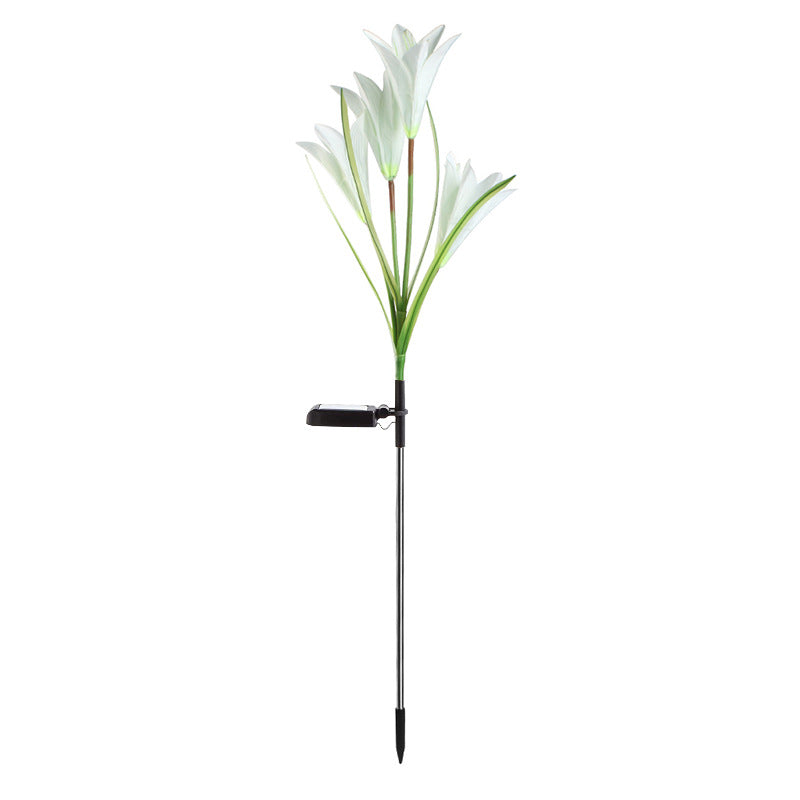 Outdoor Solar Light Waterproof Simulation Lily Light LED Courtyard Decoration Lawn Light Villa Garden Night Light