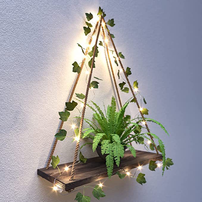 Artificial Ivy LED Strip Wall Mount Hanging Plant