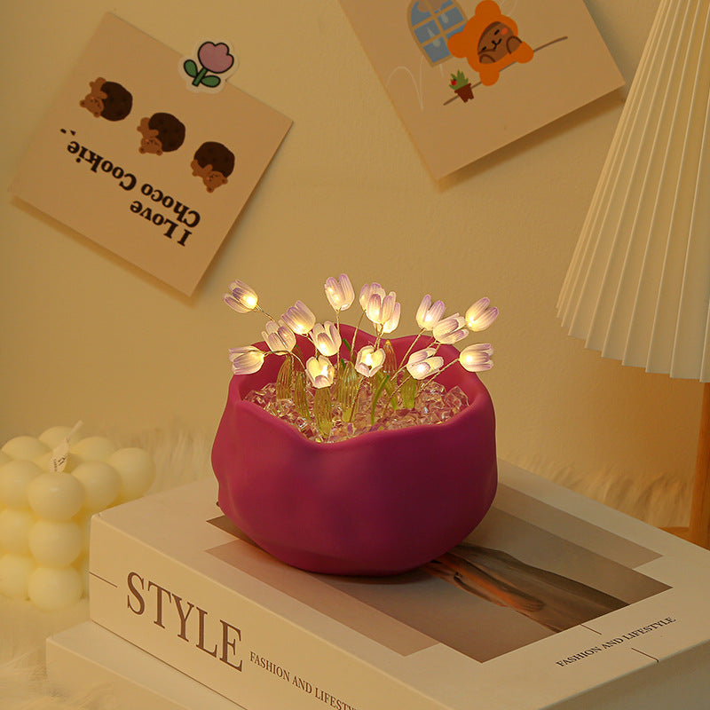 Celebrity Tulip Night Light LED Bedroom Sleep Light