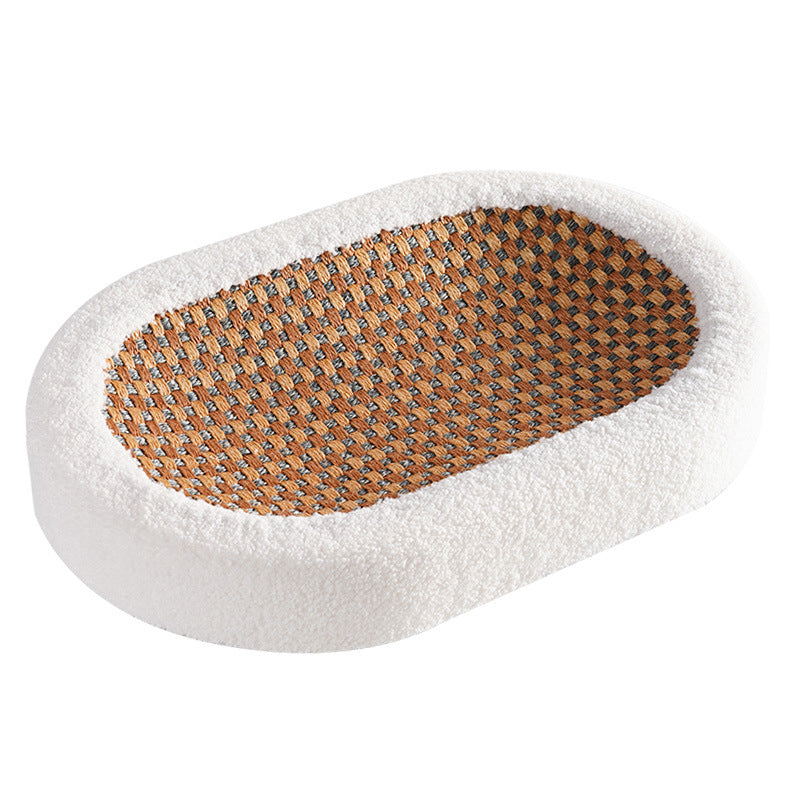 Durable sisal fiber surface on modern cat scratcher for healthy claws