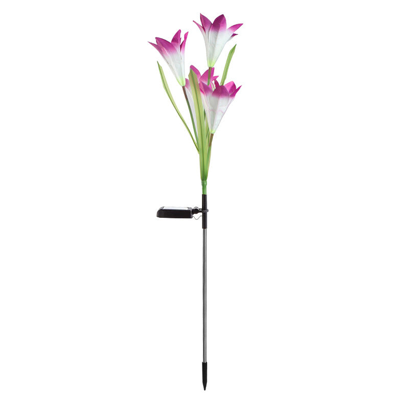 Outdoor Solar Light Waterproof Simulation Lily Light LED Courtyard Decoration Lawn Light Villa Garden Night Light