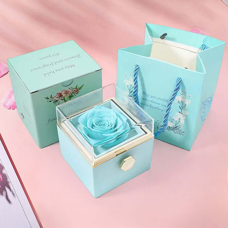Valentine Day eternal rose jewelry box