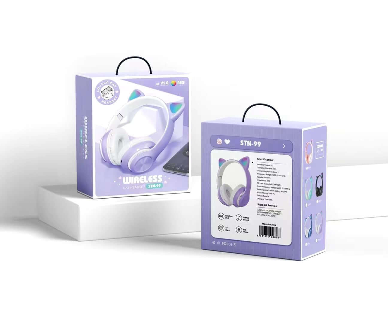 Wireless Cat Ear Gaming Headset – LED Bluetooth Headphones