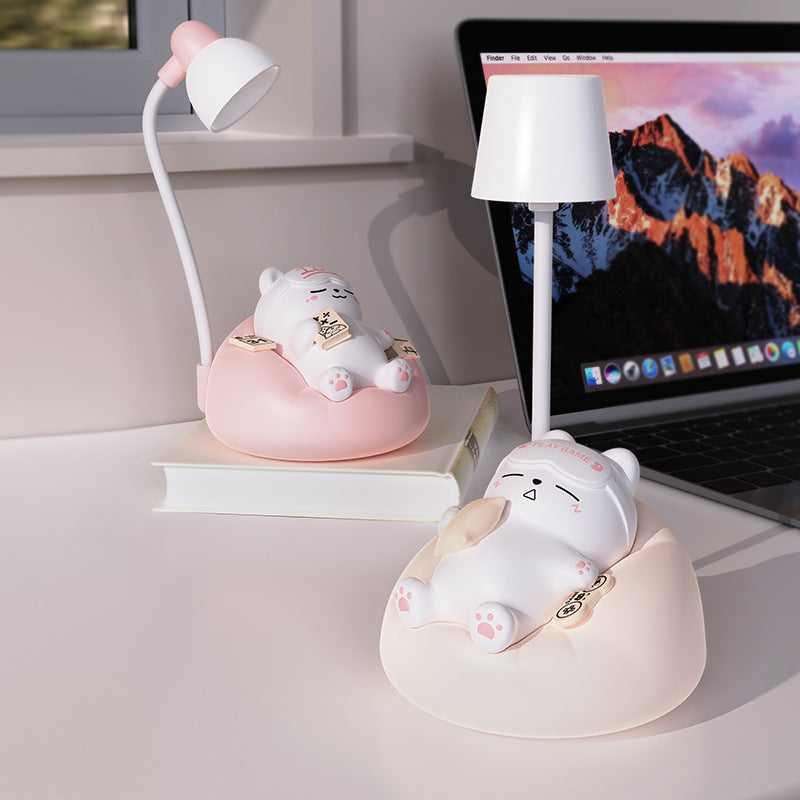 Soft and Cute Sleeping Cat Patting Night Light