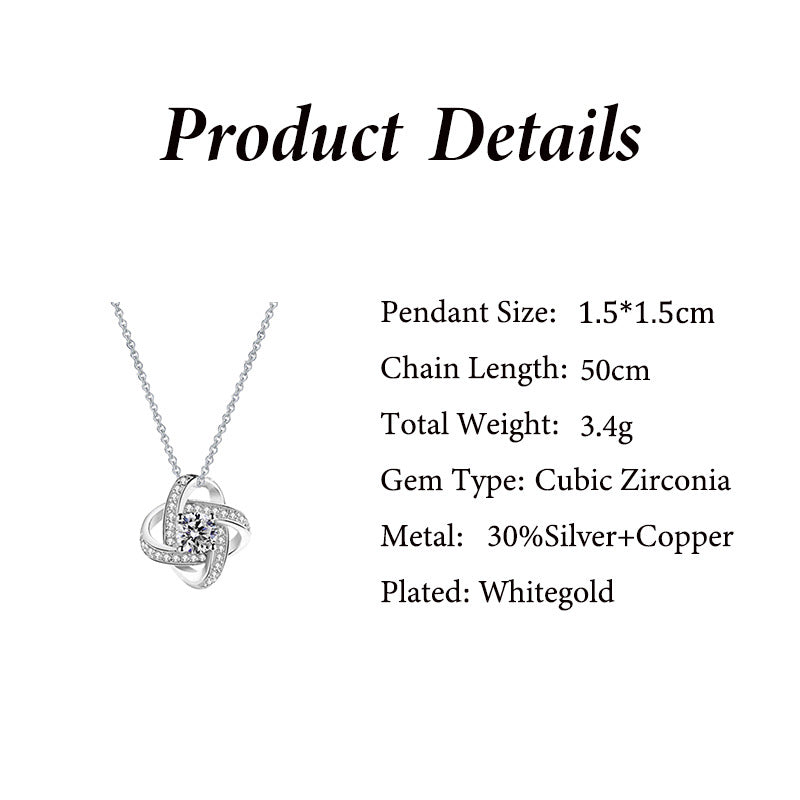 European and American fashion simple zircon pendant jewelry