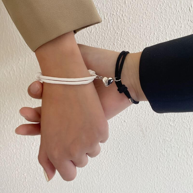 Couple Magnetic Heart Bracelets – Matching Gift for Lovers