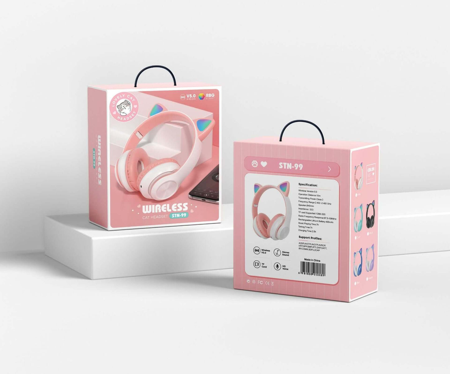 Wireless Cat Ear Gaming Headset – LED Bluetooth Headphones