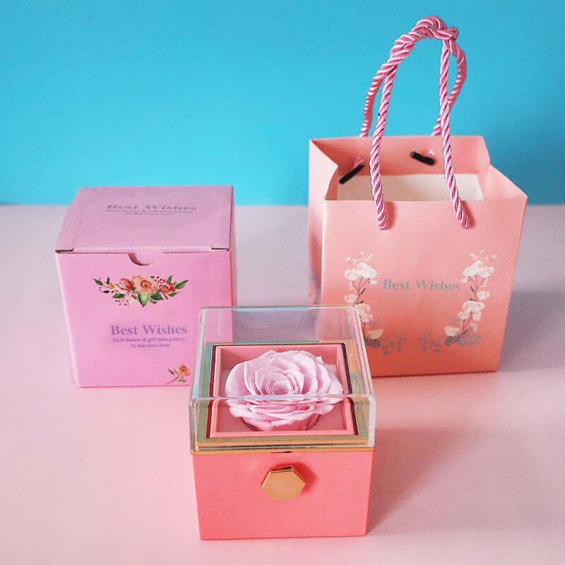 Valentine Day eternal rose jewelry box