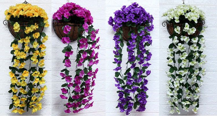 Artificial Violet Hanging Flower Vine Wall Decoration