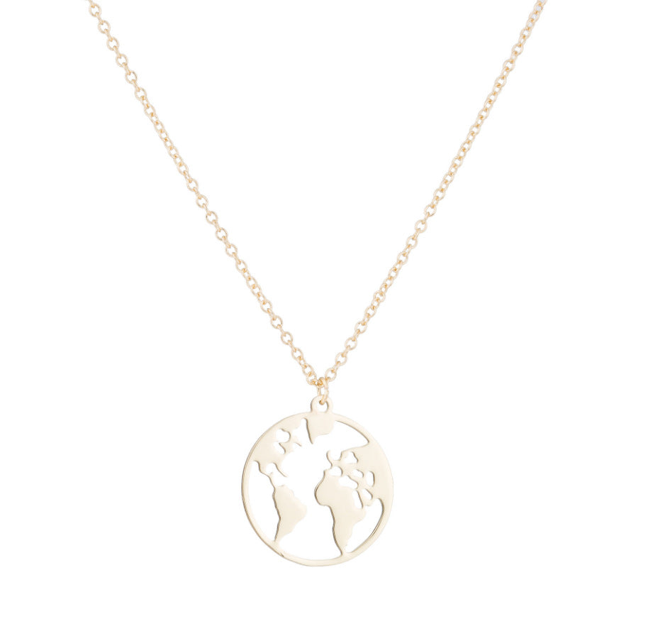 Explosion models global map pendant necklace world map necklace