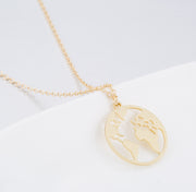 Explosion models global map pendant necklace world map necklace