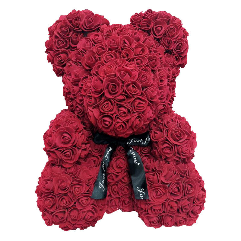 25cm/36cm Artificial Flowers Rose Bear Valentine's Day Romantic Decorations