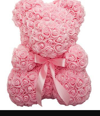 25cm/36cm Artificial Flowers Rose Bear Valentine's Day Romantic Decorations