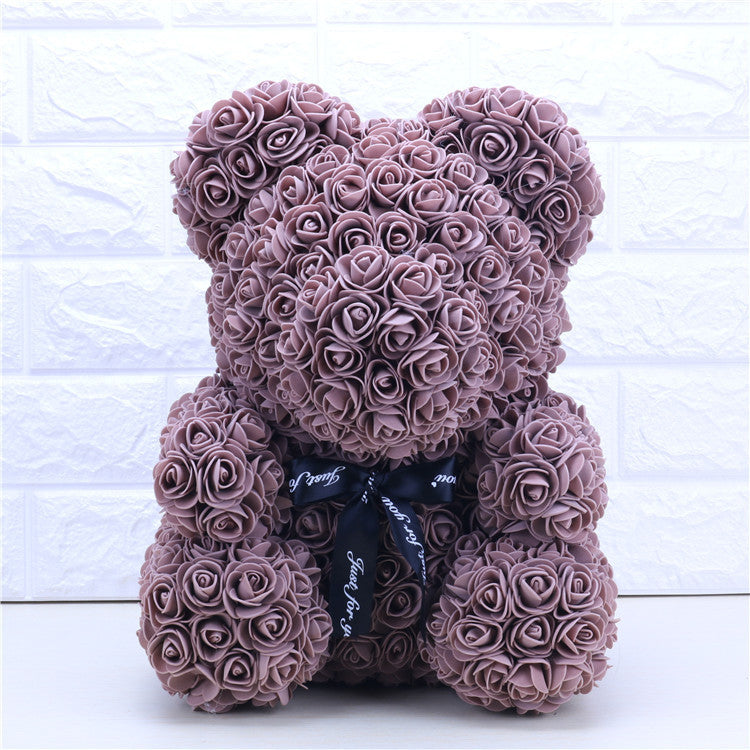 25cm/36cm Artificial Flowers Rose Bear Valentine's Day Romantic Decorations
