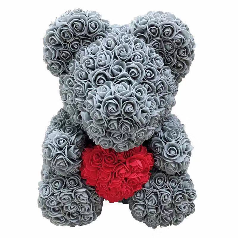25cm/36cm Artificial Flowers Rose Bear Valentine's Day Romantic Decorations