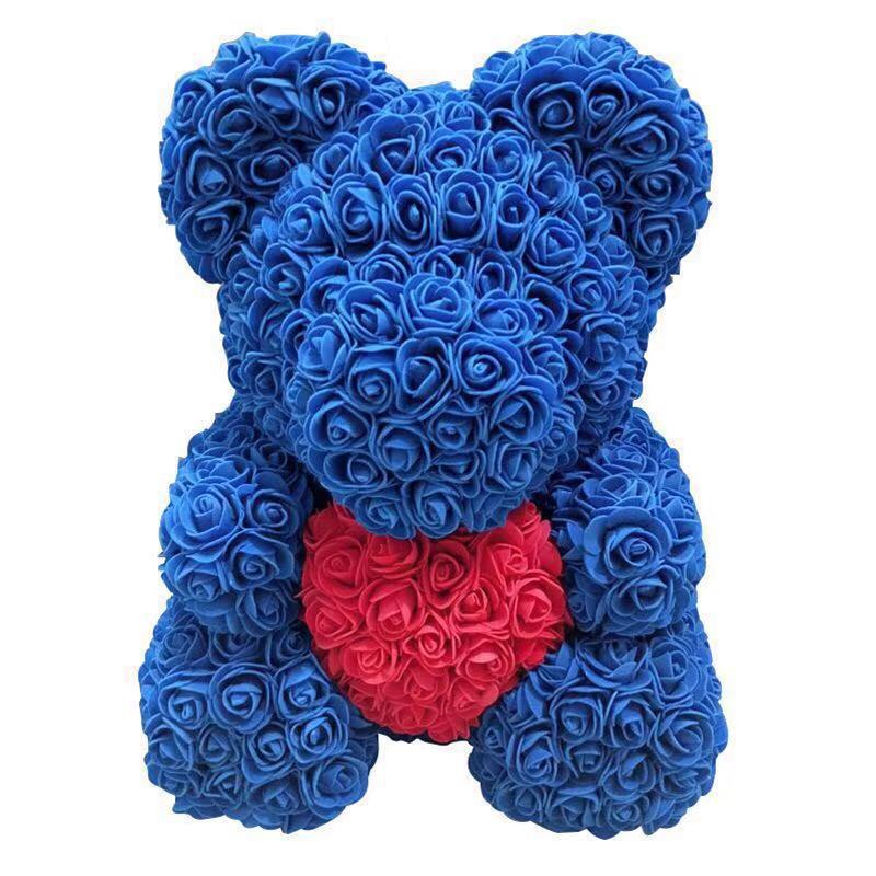25cm/36cm Artificial Flowers Rose Bear Valentine's Day Romantic Decorations