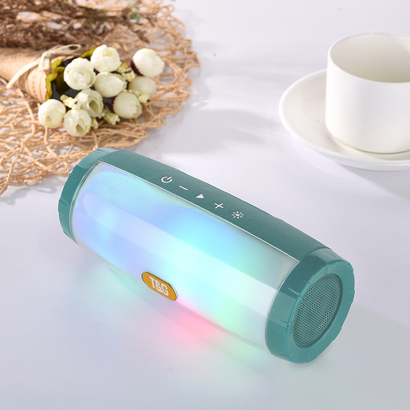 Bluetooth Speaker LED Lantern PU Leather Craft Card Audio Speaker
