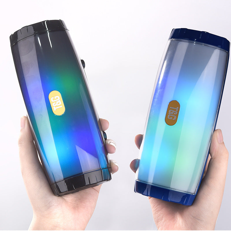 Bluetooth Speaker LED Lantern PU Leather Craft Card Audio Speaker